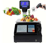 Balance À Code-Barres, Balance Avec Impression D'Étiquettes Numériques, Balance Commerciale À Affichage Double Face Et Calcul Numérique Des Prix, Capacité De 30 Kg/66,14 Lbs, Pour Supermarchés/Magasi