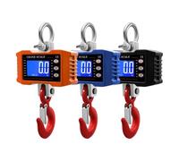 Balance à crochet numérique sans fil 3 couleurs 1000 kg Grue de pesée industrielle robuste Bascula suspendue Pesée en grammes Steelyard(Black 1000KG)