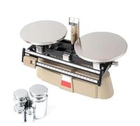 Balance à double plateau, plage de pesée 0,1 g - 2000 g, 4 poids inclus | Balance analytique à double plateau, sans pile, pour usage scolaire et en laboratoire