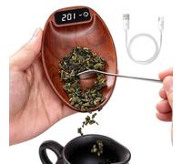 Balance à grains de café Mini Outil Numérique Portable Précis Rechargeable | Balance à Café Portable Pour Cuisine Aliments Grains Thé En Vrac Café Pâtisserie Boisson Artisanale Poudre Couleur acajou