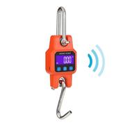 Balance à grue 300 kg/50 g compatible Bluetooth crochet industrielle portable rechargeable en acier inoxydable avec 4.0 BT USB pour la construction(Orange)