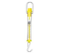 Balance à ressort cylindrique jaune pour expériences physiques Mesure du poids avec métal et construction 2,5 cm de diamètre