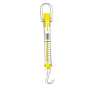 Balance à ressort cylindrique jaune pour expériences physiques Mesure du poids avec métal et construction 2,5 cm de diamètre