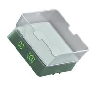 Balance à usages multiples pour les amateurs de cuisine mettant en valeur une horloge et une construction en verre permanent Quatre mille cafés bien-aimés Balance en verre permanente compacte