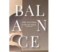 BALANCE: Abstract Faux Coffee Table Book - The Neutral Collection Vol. 07: Minimal Decorative Grey Accent Hardcover with Blank Cream Pages for Modern Home & Office Styling
