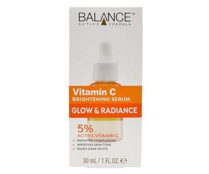 Balance Active Formula Sérum éclaircissant à la vitamine C (30 ml) - Sérum Pro-Radiance léger et non gras. Teint plus lumineux et plus uniforme. La peau paraît plus uniforme. Sans cruauté envers les animaux