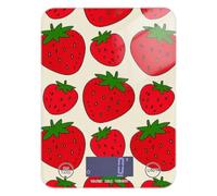Balance alimentaire numérique étanche motif fraise rouge 5 kg/5 g avec 4 unités pour rôtir les régimes et les pâtisseries (piles non incluses)