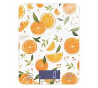 Balance alimentaire portable étanche et minimaliste blanche pour fruits et oranges 5 kg/5 g avec 4 unités pour la cuisine, la cuisson et les régimes (piles non incluses)