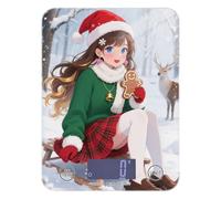 Balance alimentaire portable portable de voyage 5 kg/5 g Merry Christmas Lovely Beauty Balance de cuisine numérique avec 4 unités pour la fabrication de savon, la cuisine, la perte de poids (piles non