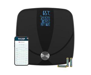 Balance Analyseur Numérique Salter - Balance Intelligente, Affichage Multi-Lecture, 180 kg/395lbs, 17 Indicateurs Corporels, Poids Corporel, Graisse, Eau, Masse Musculaire, Masse Osseuse, IMC, BMR