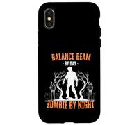 Balance Beam by Day Zombie by Night Funny Halloween Gymnaste Coque pour iPhone X/XS