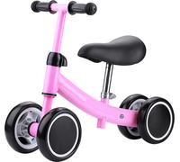 Balance Bike Pink - Mini trottinette pour les enfants de 1 à 2 ans, idéale pour l'entraînement de l'équilibre et l'apprentissage ludique
