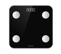Cecotec Balance de Salle de Bain Intelligent avec App Surface Precision Smart. Bluetooth et 24 Paramètres, Taille 30x30cm, 4 Capteurs, Capacité Maximale 180kg, Fonctionne avec Piles