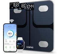 Balance Connectée Balance Pèse-Personne Wi-Fi Pour Mesurer La Graisse Corporelle,Balance De Composition Corporelle Avec Application Pour Smartphone Pour Le Fitness,Technologie Step-On,Noir