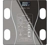 Balance Connectée Digitale Intelligent en Verre Trempé Résistant Noir