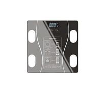 Balance Connectée Digitale Intelligent en Verre Trempé Résistant Noir