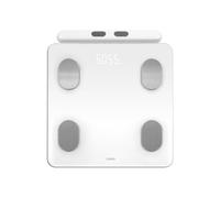 Balance connectée LIVOO DOM531W impédancemètre BIA 8 électrodes 180 kg 10 g mémoire 16 utilisateurs Bluetooth blanche