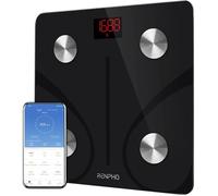 Balance Connectée - RENPHO - Impédancemètre - 13 Données Corporelles - 180 kg - Noir