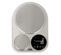 ADE Balance de cuisine ISABELLA digitale duo Acier inoxydable/Plastique 23×16,5 cm +3 piles AAA