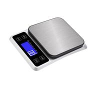 Balance Cuisine Numérique 1 G en Acier Inoxydable 5kg | Lecture Facile, Conversion D’unité, pour Préparation des Repas et Petits Objets, Argenté