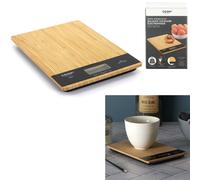 Balance Culinaire Electronique Digitale 5kg Bois Bambou H2 x 15 x 21,5 cm