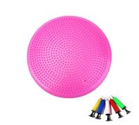 Balance Cushion,Coussinets D'Équilibre pour Physiothérapie,Coussin D'air,Coussin D'équilibre avec Gonfleur Manuel pour Yoga,Fitness,Pilates,Exercices Sportifs,Entraînement,Diamètre 33.5 cm(Rose)