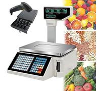 Balance d’impression d’étiquettes de prix numérique avec imprimante d’étiquettes thermiques, balance numérique commerciale pour magasin de détail alimentaire, balance, supermarché, balances