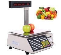 Balance d’Impression d’étiquettes de Prix numérique, Balance à Code-Barres, Balance numérique Commerciale, Affichage Double Face à LED, pour Le Pesage de supermarché/Magasin de détail/en