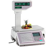 Balance d’Impression d’étiquettes de Prix numérique, Balance de calcul de Prix numérique avec écran LCD Double Face, Balance de Code-Barres électronique 30kg/60lbs Caisse enregistreuse Étiqu
