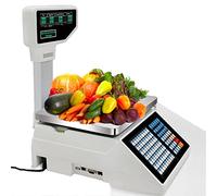 Balance d’Impression de Code-Barres Balance d’Impression d’étiquettes à Double écran avec 5 fenêtres Avant et 4 fenêtres arrière Balances commerciales Balance électronique d’Impression d’éti
