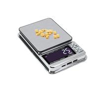 Balance de bijoux de haute précision, balance électronique numérique LCD 1000g/600g/200gX0.01g, balances de cuisine de poche en acier inoxydable, Char USB(200g 0.01-1500g 0.1g)