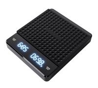 Balance de Café Électronique 5000g 0,1g avec Minuterie Intégrée | Écran LCD Rétroéclairé Bleu, Capteur Haute Précision, Recharge Type-c, Couvercle Plastique et Tapis Silicone de Sécurité