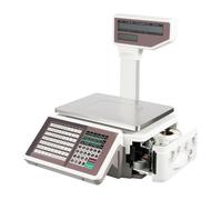 Balance de Calcul de Codes-Barres Commerciale avec Imprimante D'étiquettes et de Tickets, pour Magasin de Détail, Supermarché et Ferme écran LCD Double-Face 30 Kg/66 Lbs
