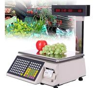 Balance de calcul des prix numérique, balances de comptage numériques commerciales, écran LCD, avec affichage postal et imprimante, pour le marché de la charcuterie