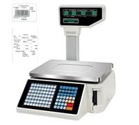 Balance De Comptage à Double Affichage NuméRique Commerciale, Pour Produits Alimentaires Avec Imprimante D'éTiquettes Et De Tickets, PréCision De 0,02 Lb,Pour SupermarchéS Et Commerces De DéTail(A)