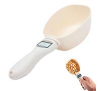 Balance de Cuillère Numérique, Cuillère de Mesure électronique des Aliments 800g/1g, Balance de Cuisson électronique, Balance de Pesée des Aliments pour Animaux Domestiques Avec écran LCD (Blanc)