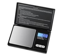 Balance de Cuisine, 500/0.01g 200g/0.01g LCD Mini balances numériques électroniques portables étui de poche Balance de poids de bijoux de cuisine postale(Zwart,500g 0.01g)