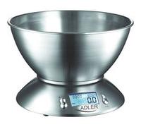 Balance de cuisine Adler AD 3134 avec bol 2L, capacité 5kg, précision 1g