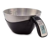 Balance de cuisine avec bol inox détachable Fackelmann Noir,Inox