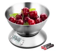 Balance De Cuisine, Balance Cuisine Electronique Avec Bol 2l Amovible, Balance Cuisine Precision, Écran Lcd Échelle En Acier Inoxydable Charge Maximale De 5 Kg
