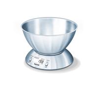 Beurer Balance de cuisine KS 54 - bol inox 1,5 L compatible lave-vaisselle, capacité 5 kg