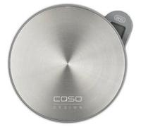 CASO Kitchen EcoMate - Balance de cuisine design, sans pile grâce à l'énergie cinétique, plate & magnétique, jusqu'à 5 kg, fonction tare, surface de pesée en inox (Ø 11,5 cm), écran LCD