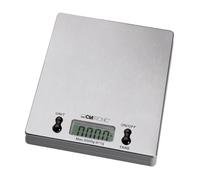 Clatronic Balance de cuisine KW 3367 - 5 kg (graduation 1 g) fonction tare LCD kg/g/lb Argent