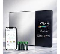 Balance de Cuisine Connectée 1g - Application Mobile iOS & Android - Calcul Calories, Protéines, Lipides & Glucides - Écran LED - Balance Alimentaire Inox - Idéale Régime, Nutrition & Perte de poids