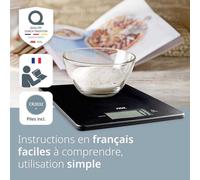 Balance De Cuisine Digitale - Ade - Leonie - Plastique Abs - 22 X 17 Cm - Inclus 1 Pile Cr 2032 - Noir ADE