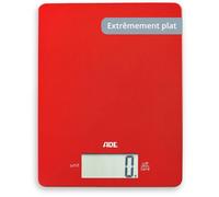 Balance de cuisine digitale - ADE - LEONIE - Plastique ABS - 22 x 17 cm - Inclus 1 pile Cr 2032-Rouge