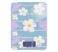 Balance de cuisine douce de couleur blanche et bleue - 5 kg/5 g - Facile à nettoyer - Avec 4 unités pour régime, régime, régime, báscula para cocina