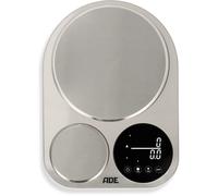 Balance de cuisine duo digitale - ADE - ISABELLA - Acier inoxydable/Plastique - 23x16,5 cm - Inclus 3 piles AAA