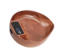 Balance de cuisine électrique élégante pour expresso - Texture bois - Plateau de pesage pour café