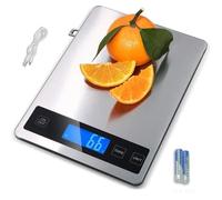 Balance de Cuisine Electronique, 15kg/33lb Balance Alimentaire, Balance Cuisine Précision de 1g/0.1oz, Charge USB, Écran LCD